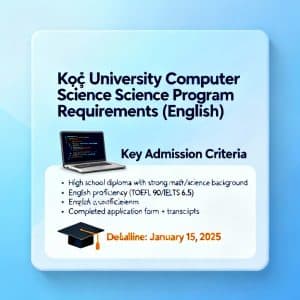 Koç University computer science in English requirements explained