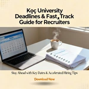 Koç University application deadlines fast-track options