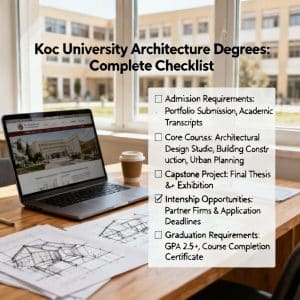 Koç University architecture degrees complete checklist