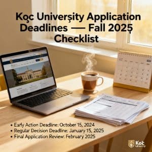 Koç University application deadlines complete checklist