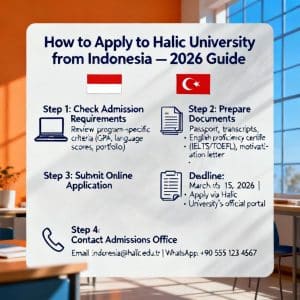 Haliç University how to apply from Indonesia 2026 guide