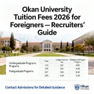 Okan University tuition fees 2026 for foreigners