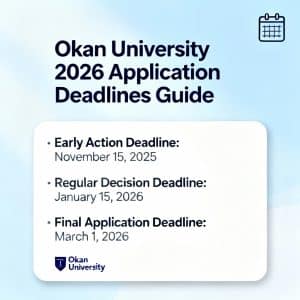 Okan University application deadlines 2026 guide