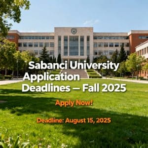 Sabancı University application deadlines in English
