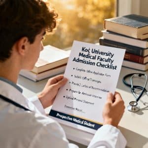 Koç University medical faculty admission complete checklist