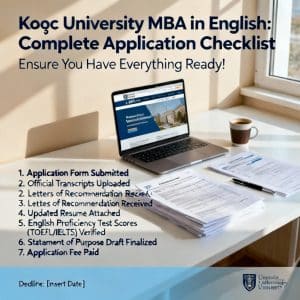 Koç University MBA in English complete checklist