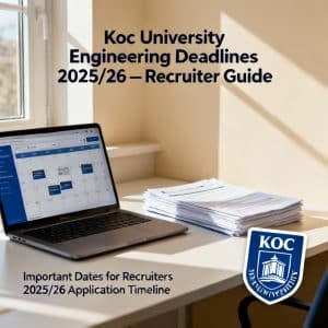 Koç University engineering programs updated deadlines