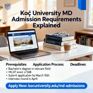 Koç University medical faculty admission requirements explained