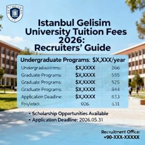 Istanbul Gelişim University tuition fees 2026