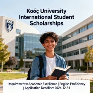 Koç University scholarships for international students requirements explained