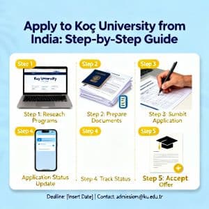 Koç University how to apply from India for international students