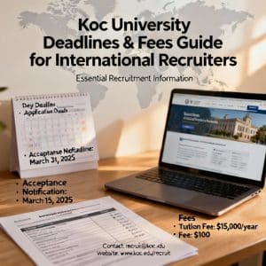 Koç University application deadlines fees breakdown