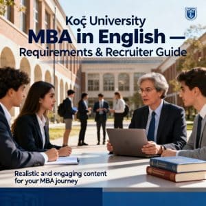 Koç University MBA in English requirements explained