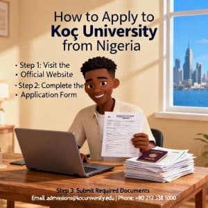 Koç University how to apply from Nigeria for international students