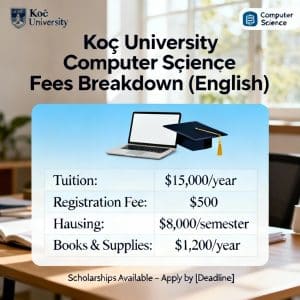 Koç University computer science in English fees breakdown