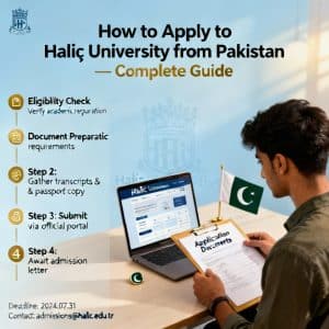 Haliç University how to apply from Pakistan for foreigners