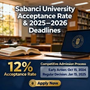 Sabancı University acceptance rate updated deadlines