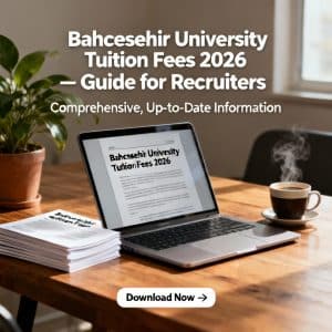 Bahçeşehir University tuition fees 2026 for foreigners