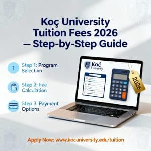 Koç University tuition fees 2026 step by step
