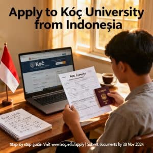 Koç University how to apply from Indonesia for international students