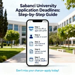 Sabancı University application deadlines step by step