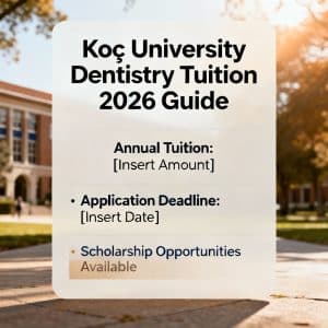 Koç University dentistry tuition 2026 guide