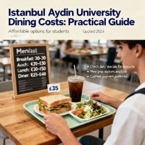Istanbul Aydın University food and dining costs