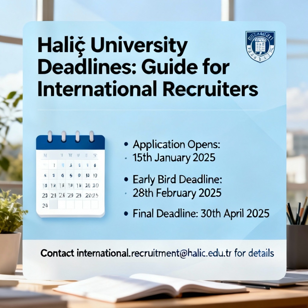 Fechas límite de la Universidad Haliç: Guía para reclutadores internacionales