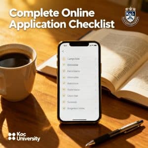 Koç University how to apply online complete checklist