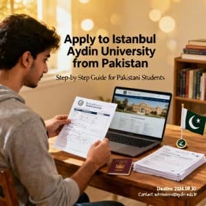 Istanbul Aydın University how to apply from Pakistan
