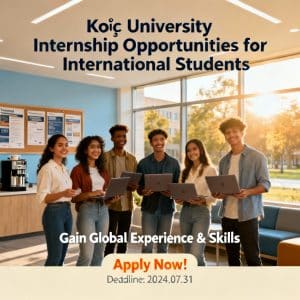 Koç University internship opportunities for international students