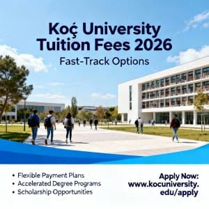 Koç University tuition fees 2026 fast-track options