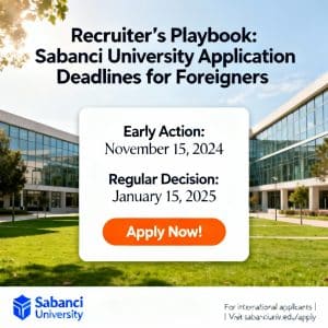 Sabancı University application deadlines for foreigners