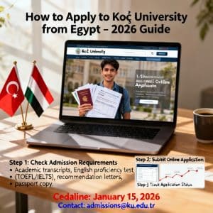 Koç University how to apply from Egypt 2026 guide
