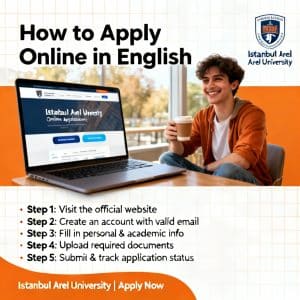Istanbul Arel University how to apply online in English