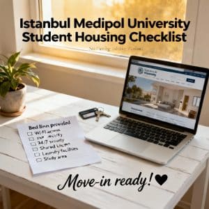 İstanbul Medipol University student housing complete checklist