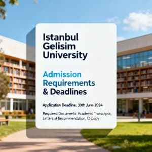 Istanbul Gelişim University admission requirements updated deadlines
