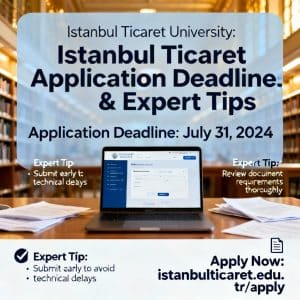 Istanbul Ticaret University application deadlines expert tips