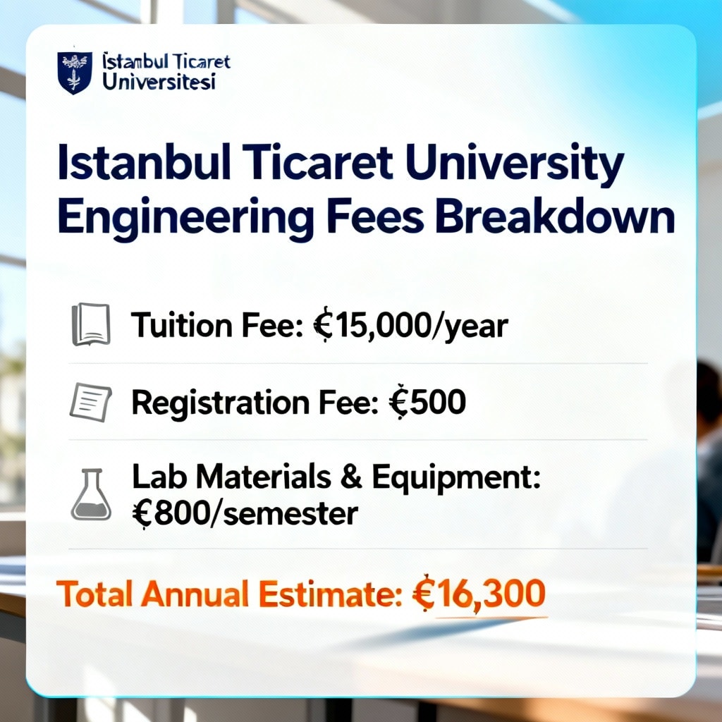 Desglose de tarifas de ingeniería de la Universidad de Comercio de Estambul