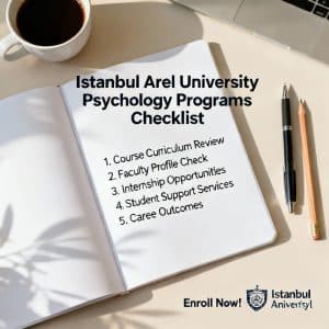 Istanbul Arel University psychology programs complete checklist