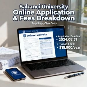 Sabancı University how to apply online fees breakdown