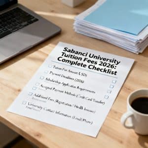 Sabancı University tuition fees 2026 complete checklist