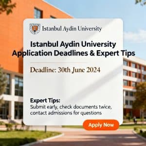 Istanbul Aydın University application deadlines expert tips
