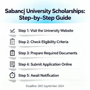 Sabancı University scholarships for international students step by step
