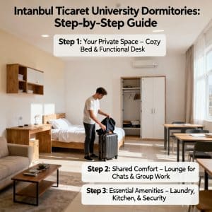 Istanbul Ticaret University dormitories guide step by step
