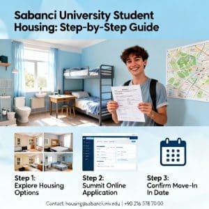 Sabancı University student housing step by step