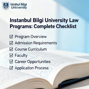 Istanbul Bilgi University law programs complete checklist