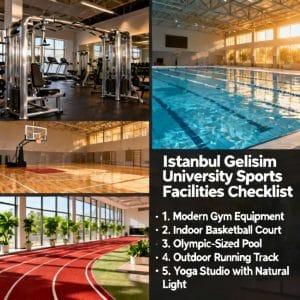 Istanbul Gelişim University sports facilities complete checklist