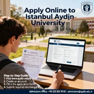 Istanbul Aydın University how to apply online in English
