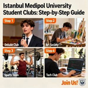 İstanbul Medipol University student clubs and societies step by step
